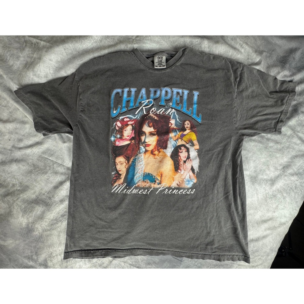 Chappell Roan Midwest Princess T-Shirt Comfort Colors Gray Graphic Tee Mens 2XL